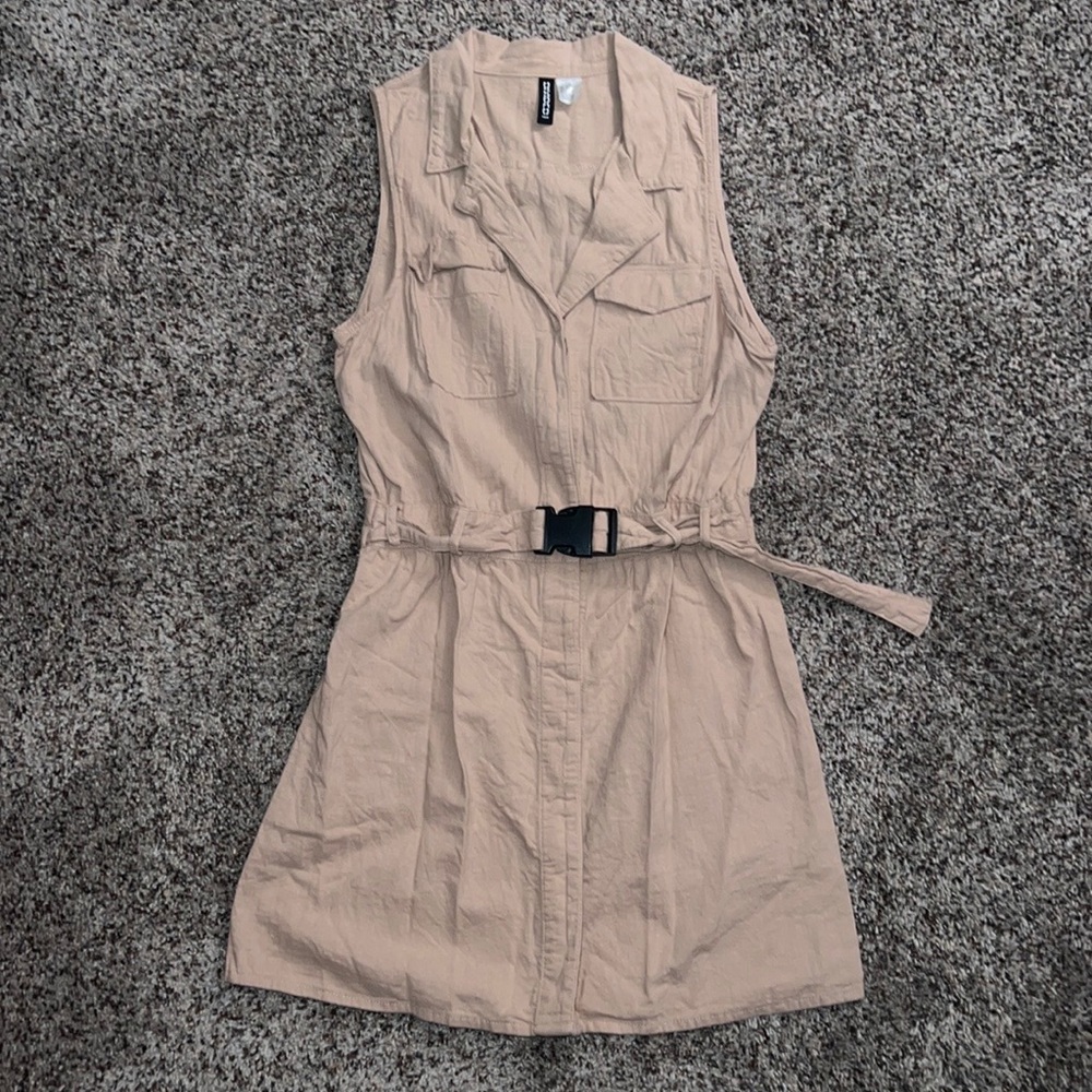 Utility sleeveless mini dress